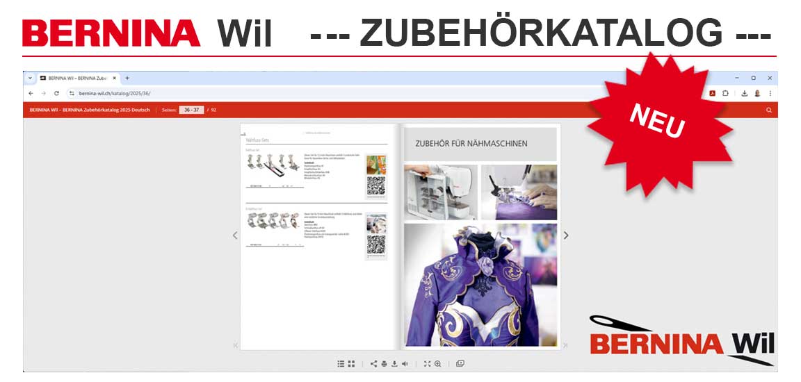 BERNINA Zubehörkatalog 2025